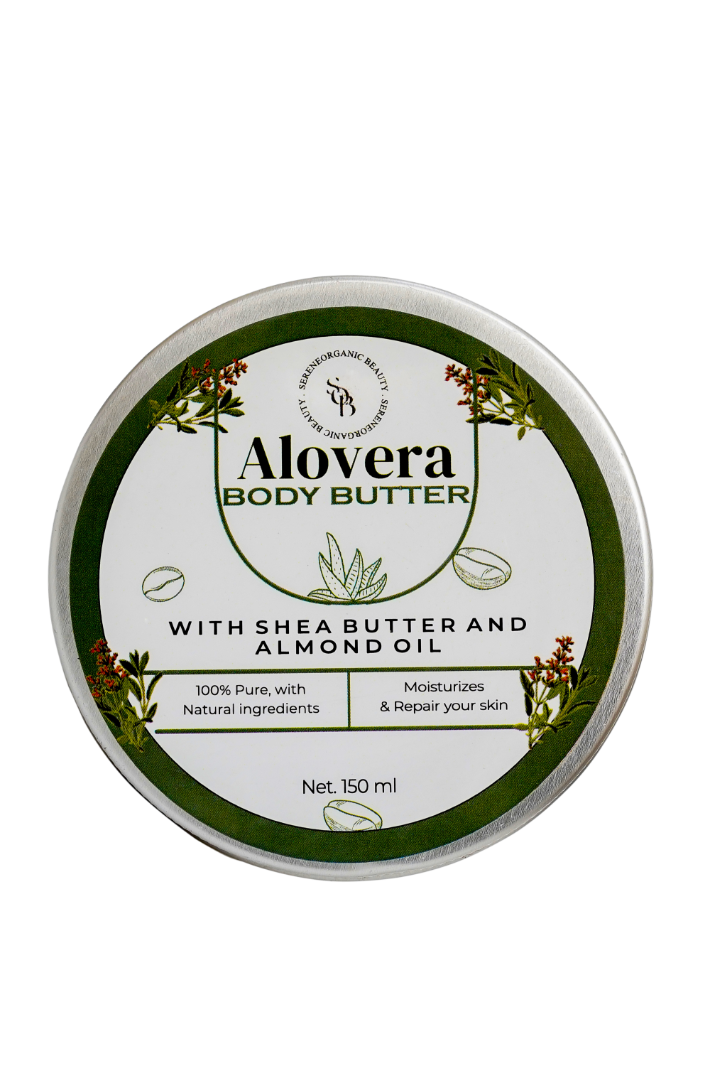 Aloe Vera Body Butter For Moisturized & Repaired Skin With Shea & Almond Oil – 150g